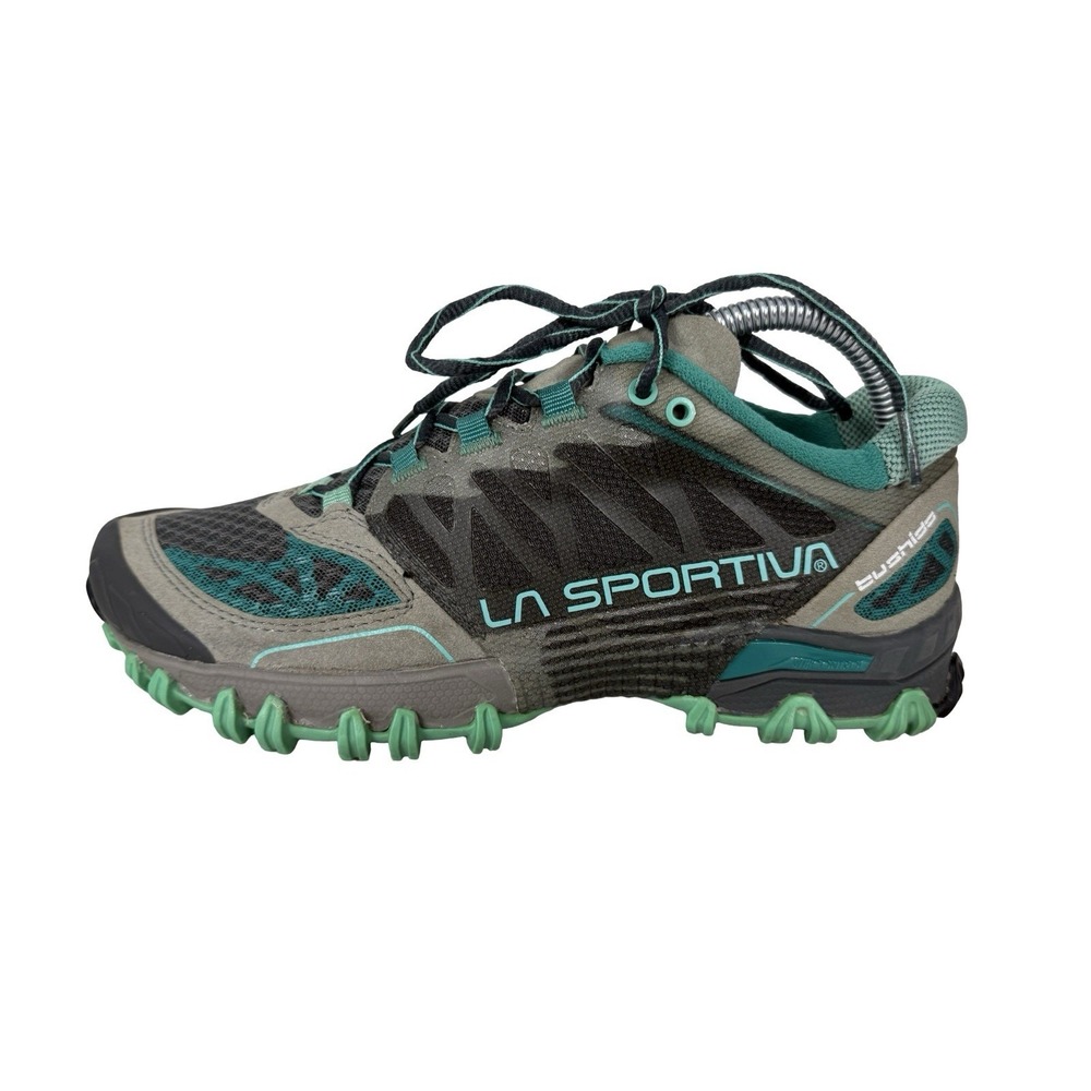 La Sportiva Bushido Womens Hiking US 8 Sneakers Gray Green Trail Running Hiking - Picture 4 of 14